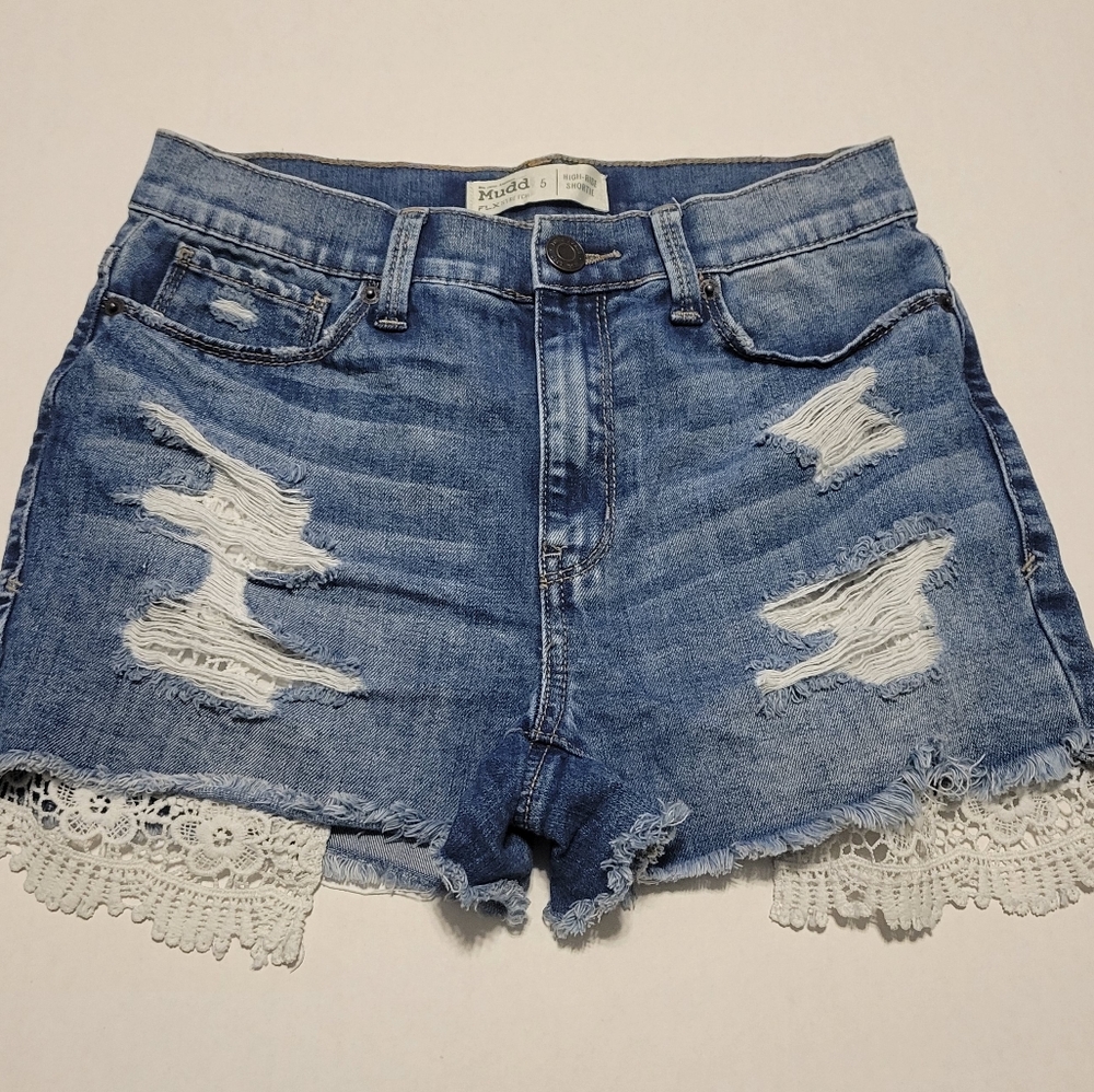 COPY - Mudd FLX Stretch High - Rise Shortie Shorts Size 5